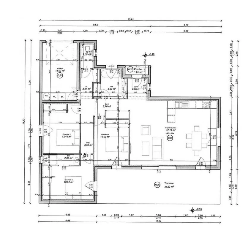 Terrain constructible plat et viabilisé à Saint Hilaire d'Ozilhan – 653 m² 
