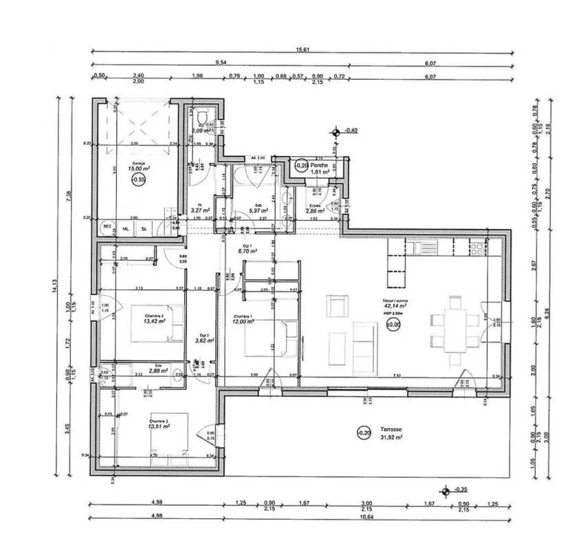 Terrain constructible plat et viabilisé à Saint Hilaire d'Ozilhan – 653 m² 