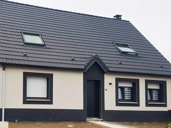 Maison neuve à Rivecourt près de Compiègne, 118 m², 4 chambres, prêt à construire