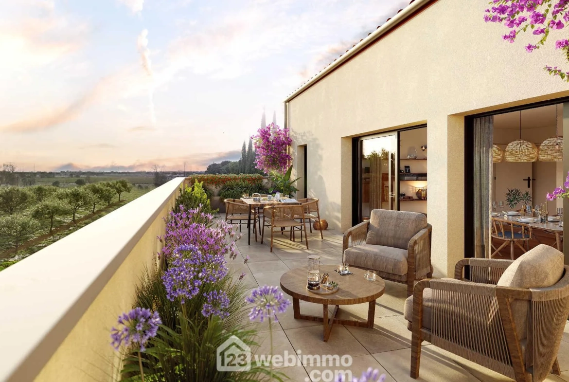 Appartement T2 neuf à Alénya avec terrasse, livraison en 2027 