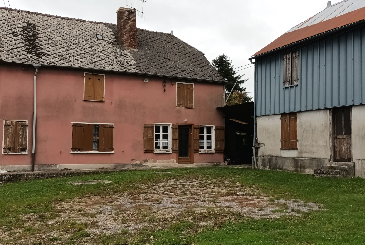 Corps de ferme à rénover à 20 minutes de Rethel avec 2000 m² de terrain et pâture de 5 ha 