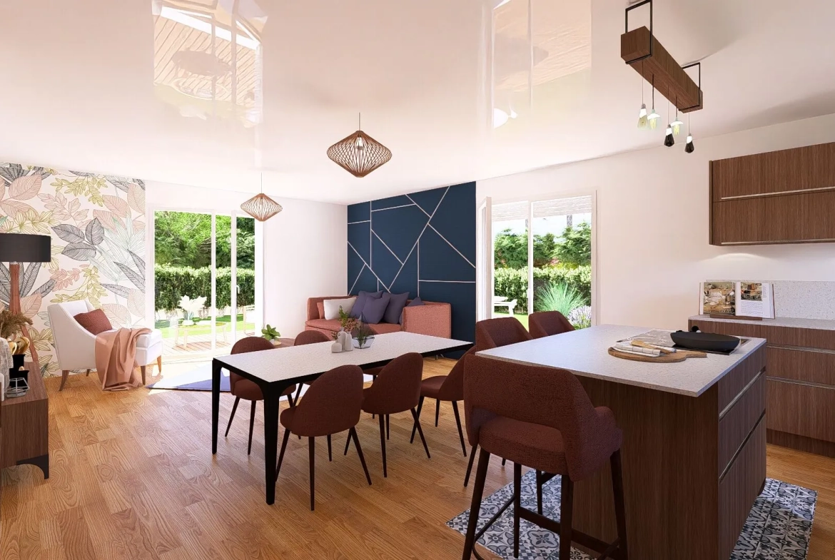 Maison neuve de 85 m² avec 3 chambres proche des plages à Lit et Mixe 