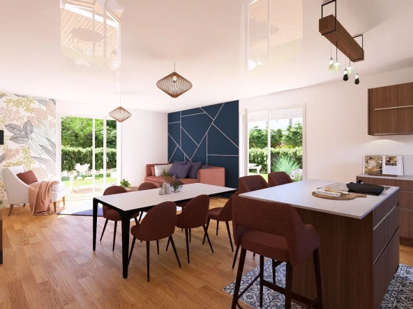 Maison neuve de 85 m² avec 3 chambres proche des plages à Lit et Mixe