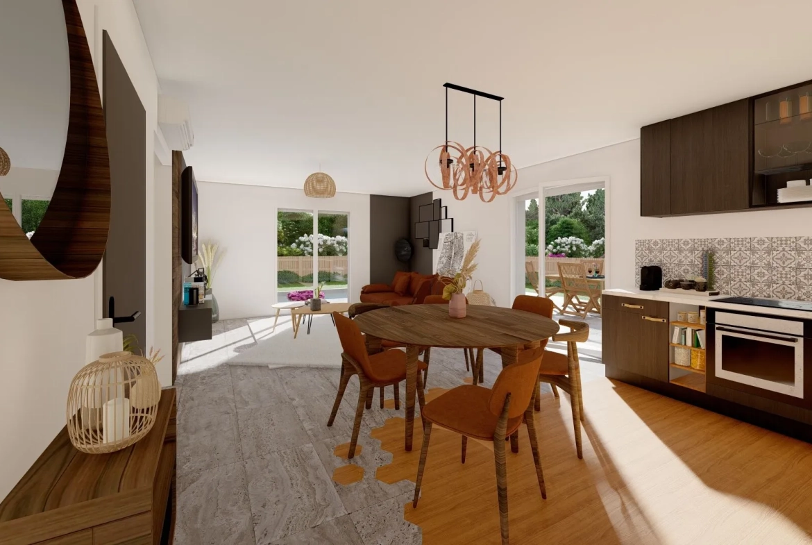Maison neuve 80m² avec 3 chambres à Vielle-Saint-Girons, proche plage 