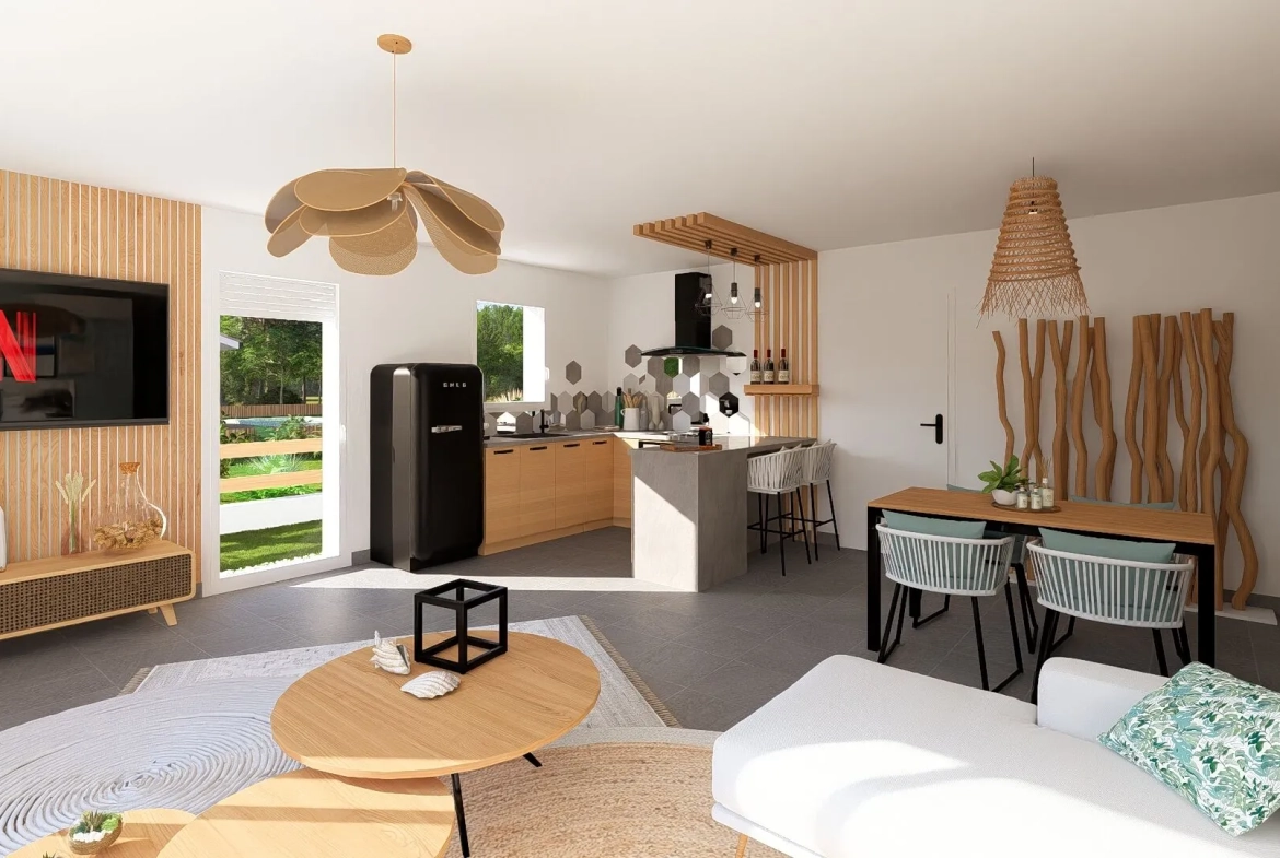 Maison neuve avec 3 chambres et garage à Vielle-Saint-Girons - Projet personnalisé 