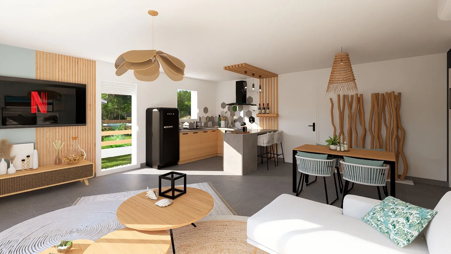 Maison neuve avec 3 chambres et garage à Vielle-Saint-Girons - Projet personnalisé 