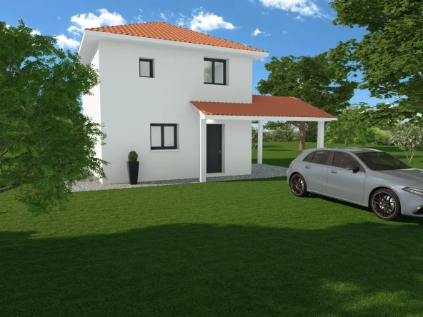 Maison neuve de 90 m² à Les Abrets avec jardin et 3 chambres