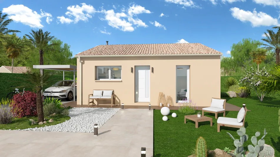 Maison neuve 2 chambres avec jardin à Castets-en-Dorthe 