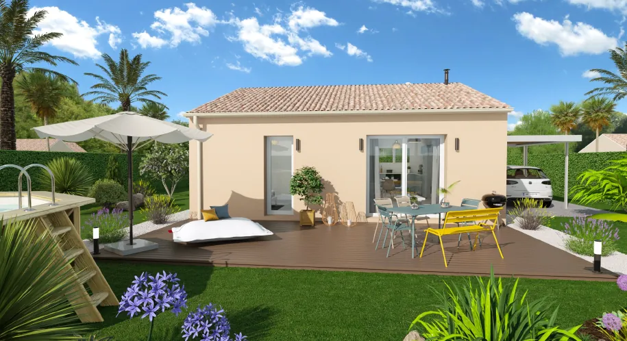 Maison neuve 2 chambres avec jardin à Castets-en-Dorthe 