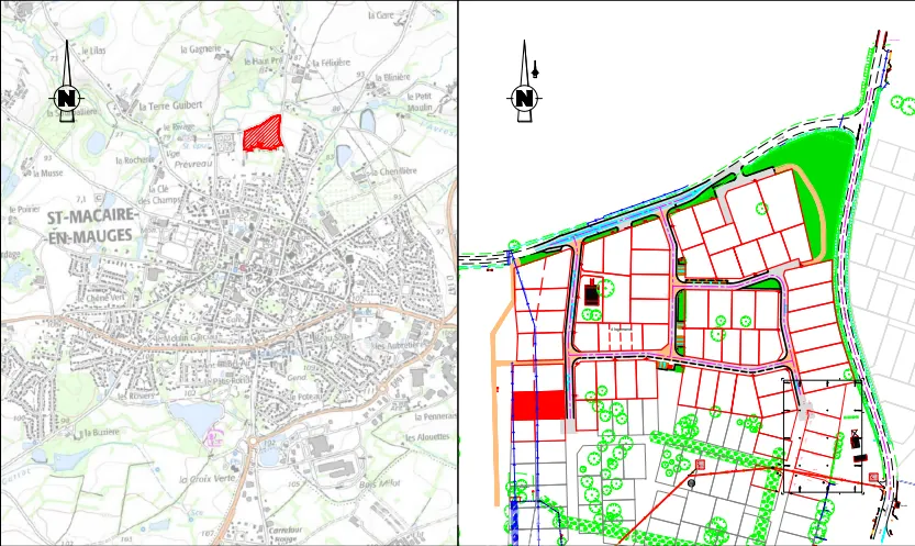 Terrain à bâtir de 750 m² à Saint Macaire en Mauges, proche de Nantes et Cholet 