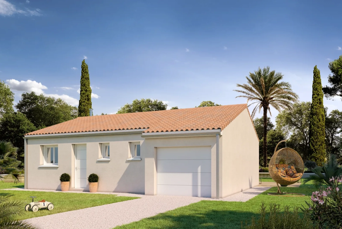 Maison neuve avec 2 chambres, jardin à Castets en Dorthe 