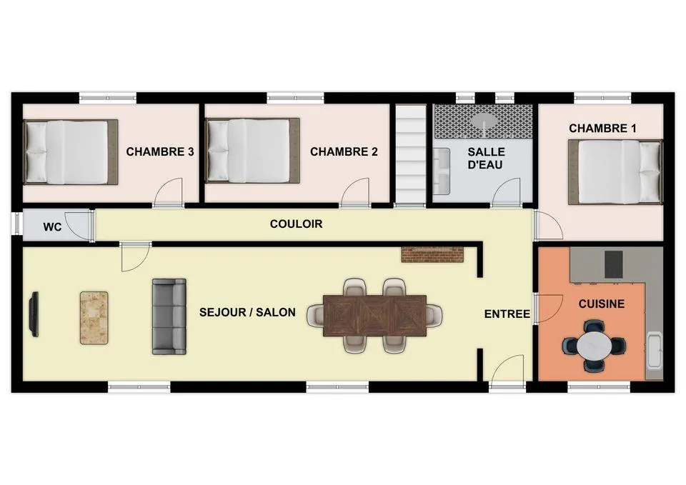 Maison familiale de 125 m² avec terrain arboré à Antran 
