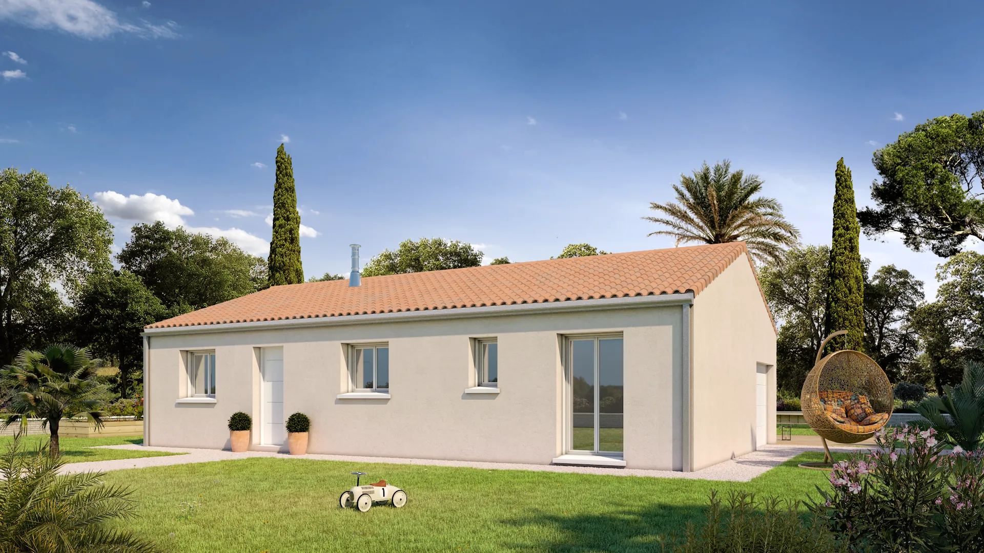 Maison neuve avec 3 chambres à Gornac - Projet personnalisé 