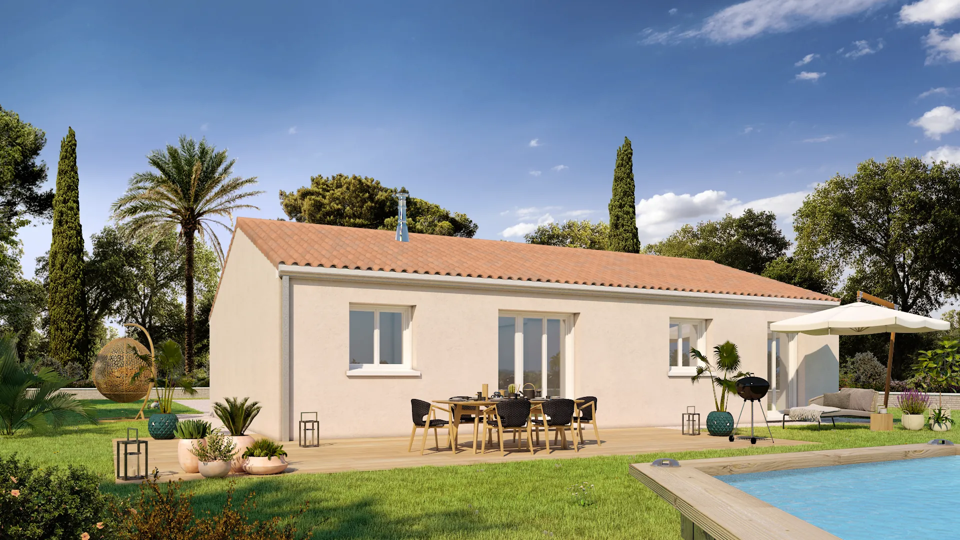 Maison neuve avec 3 chambres à Gornac - Projet personnalisé 