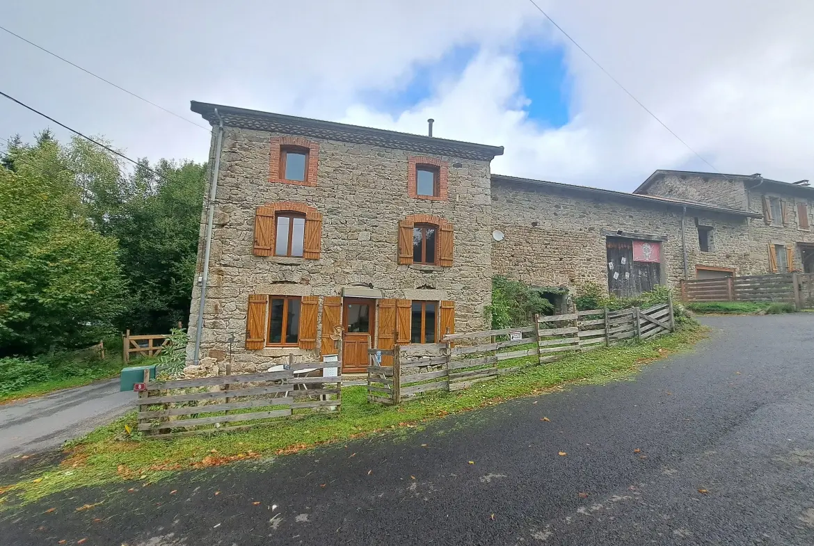 Propriété en pierre avec dépendances et terrain à Saint-Pierre-La-Bourlhonne 