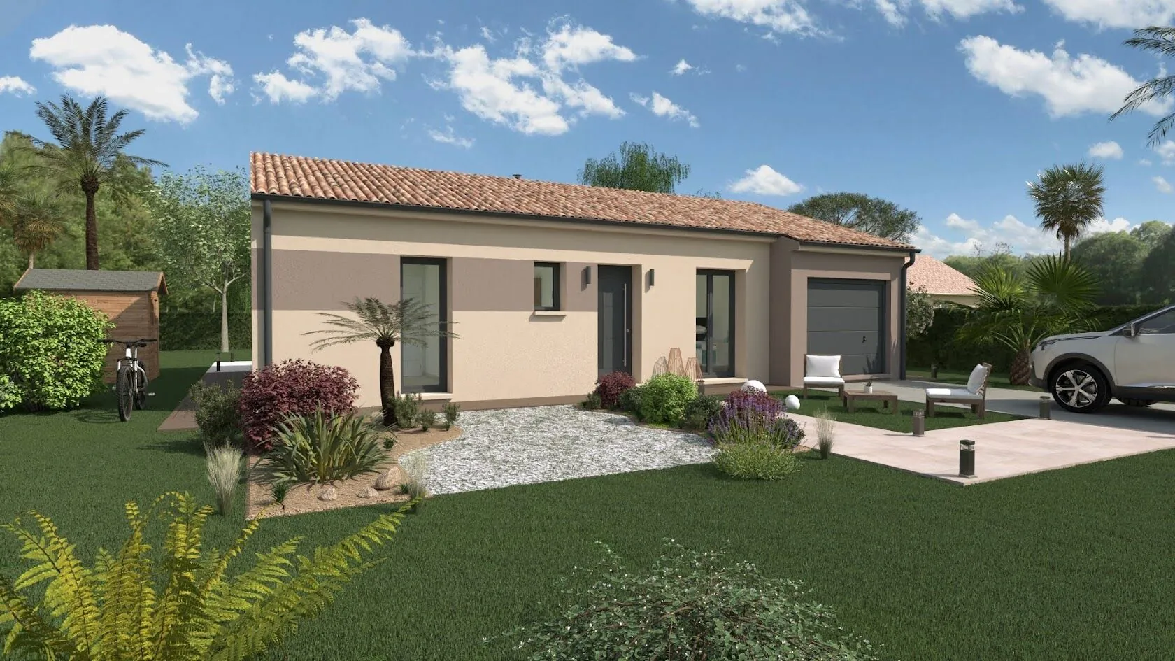 Projet de maison neuve à Hostens avec construction sur mesure et financement sans apport 