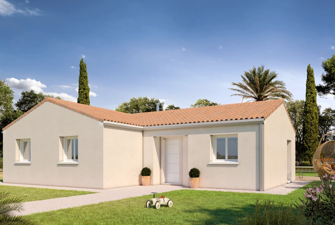 Maison neuve à Hostens avec 3 chambres et financement flexible 