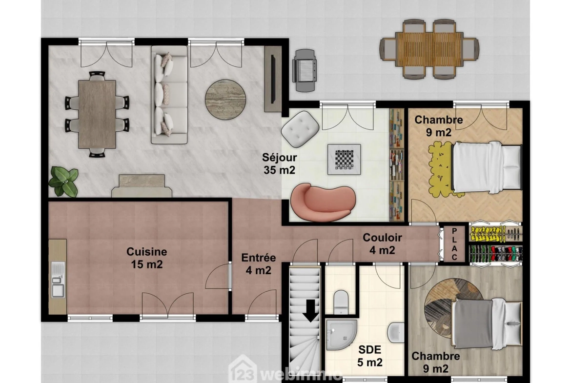 Maison de 94 m² avec 3 chambres à Bonnes, terrain de 2000 m², garage et sous-sol complet 