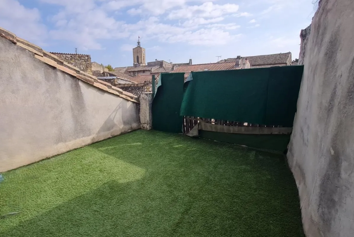 Charmante maison en pierre avec garage et terrasse à Roquemaure 