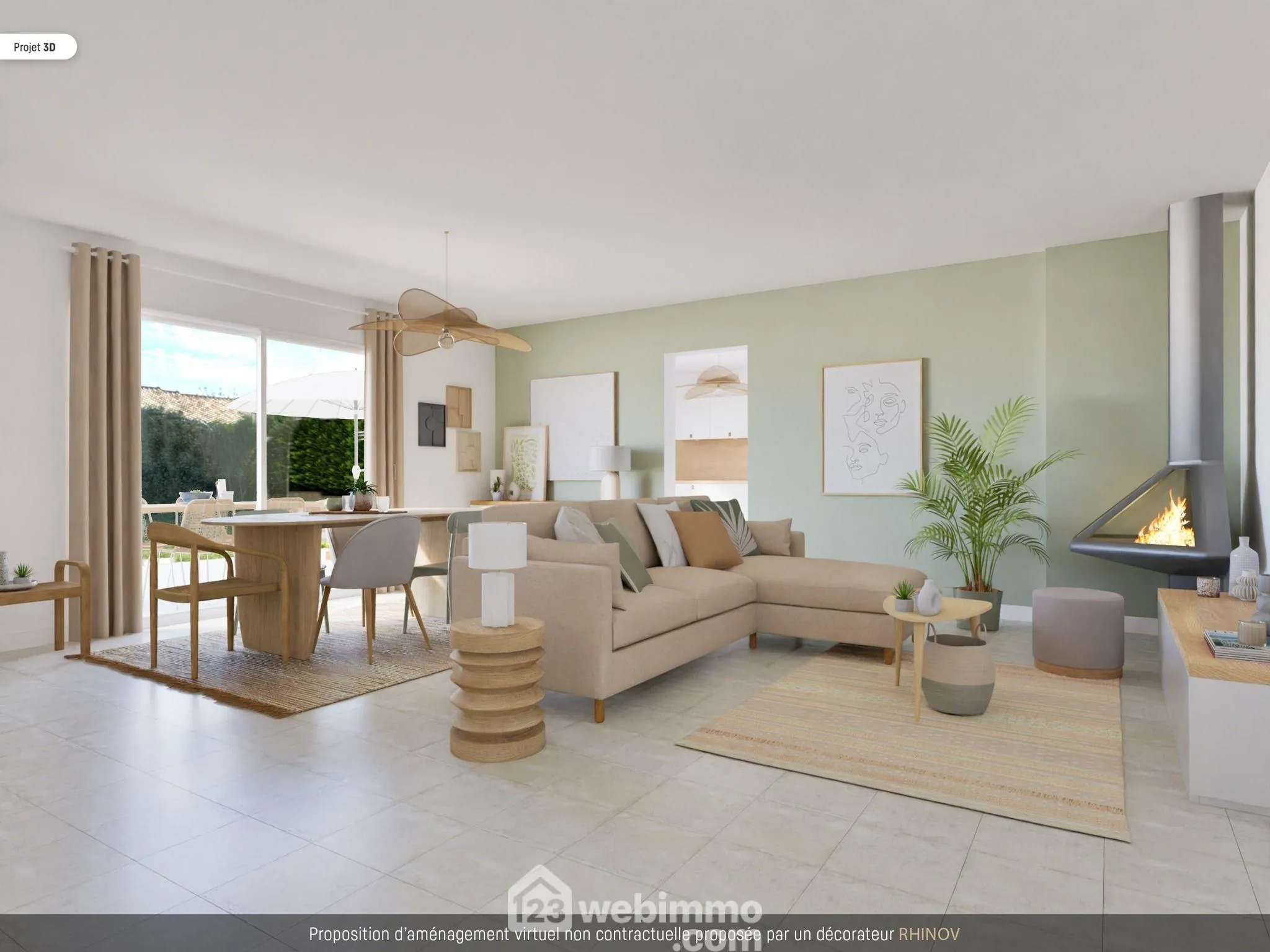 Maison de plain-pied à vendre à Quinçay - 115 m² avec 4 chambres 
