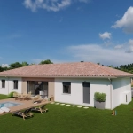 Maison neuve 4 chambres avec bureau et garage à Castandet