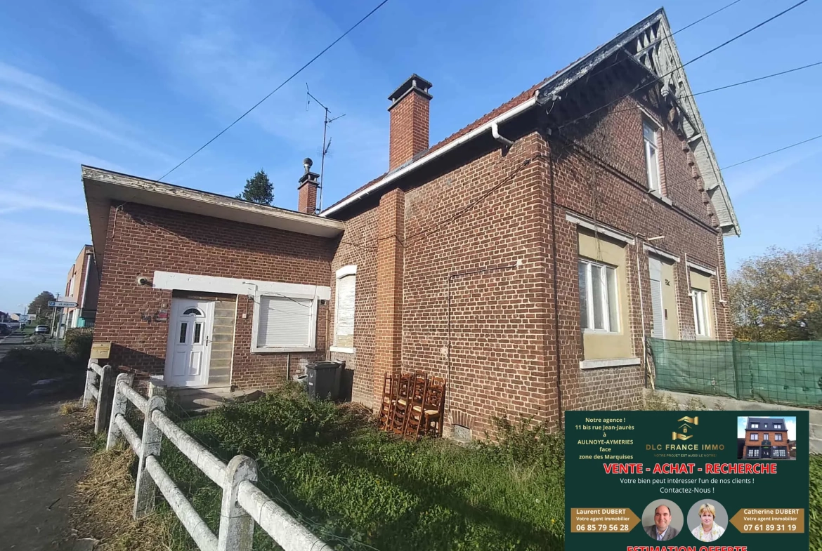 Investissement immobilier à Maubeuge - Ensemble de deux maisons avec terrain 