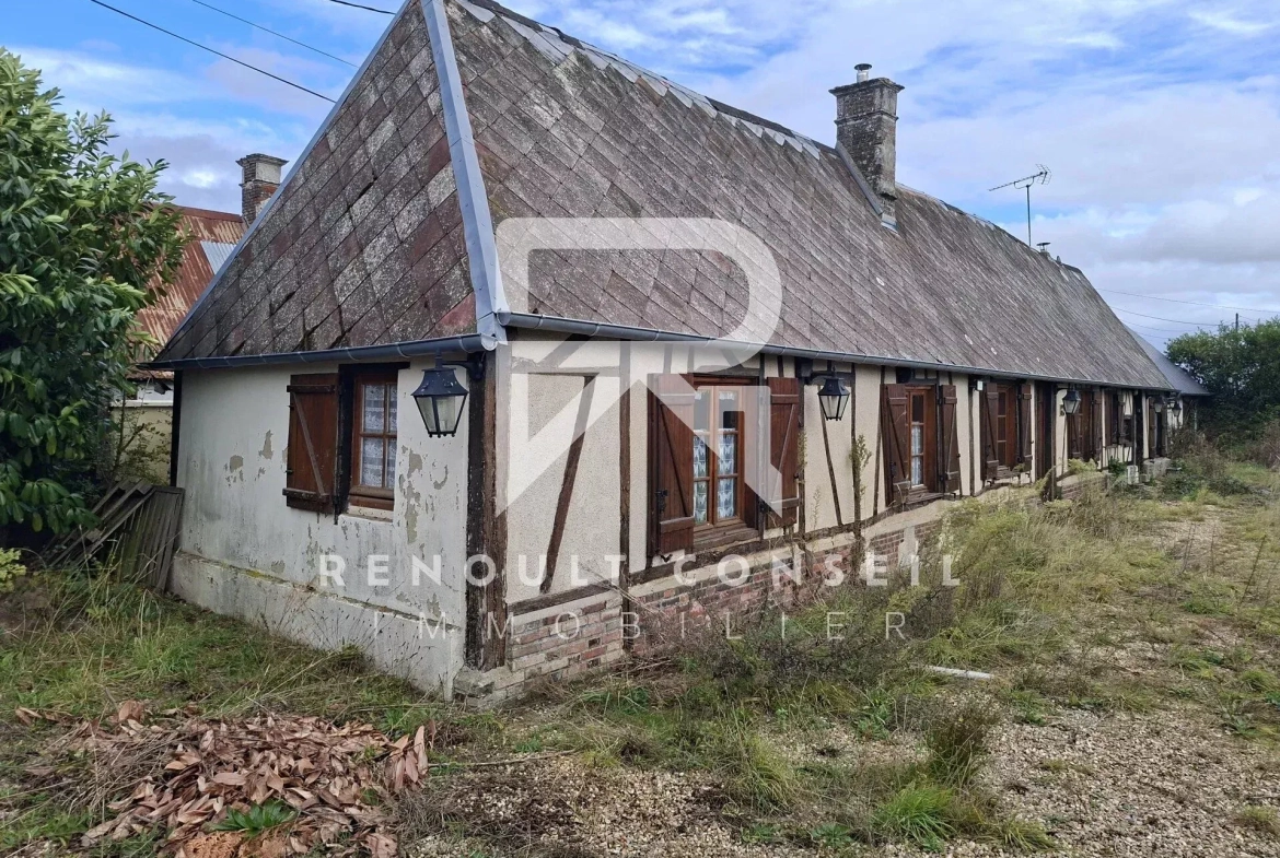 Longère à rénover à Barquet (27170) — Maison ancienne avec dépendance et garage 