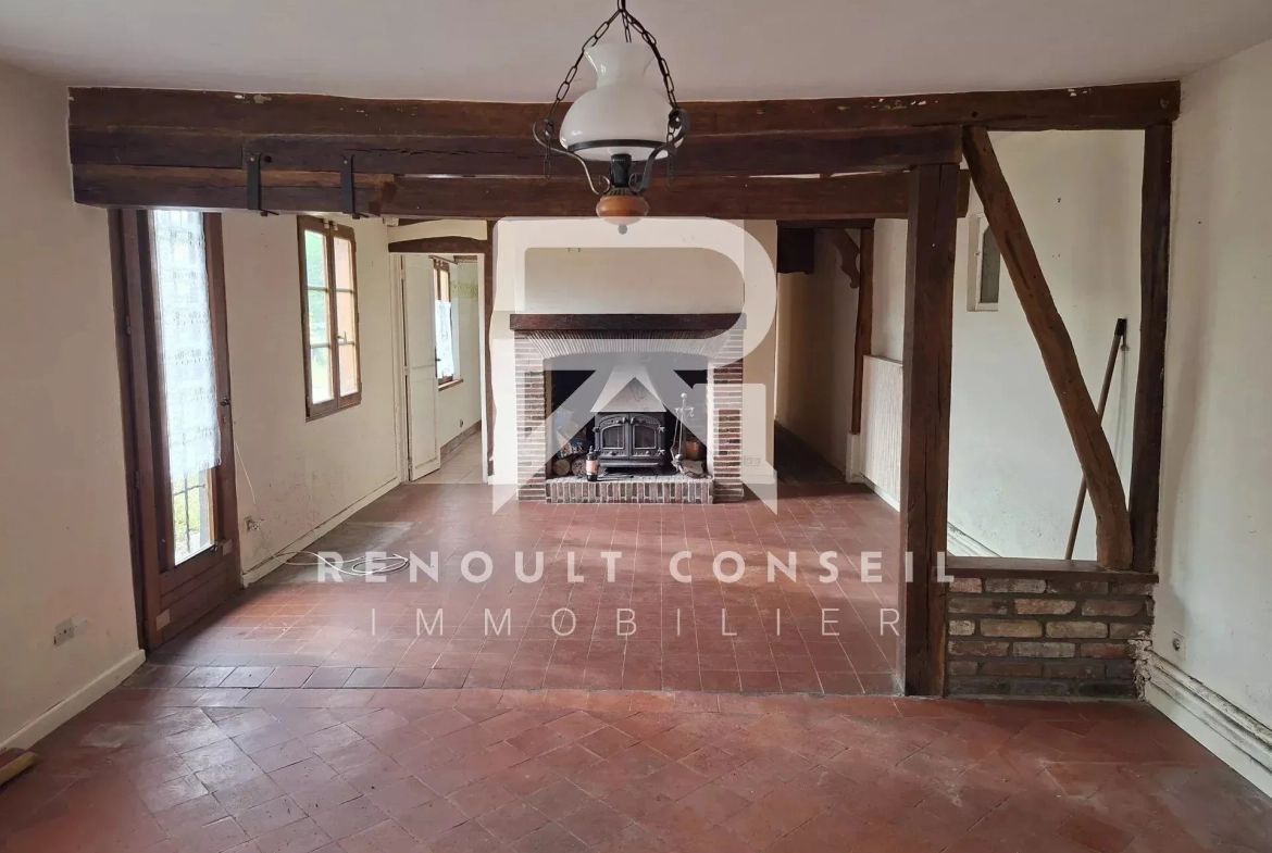 Longère à rénover à Barquet (27170) — Maison ancienne avec dépendance et garage 