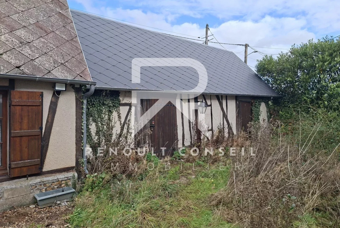 Longère à rénover à Barquet (27170) — Maison ancienne avec dépendance et garage 