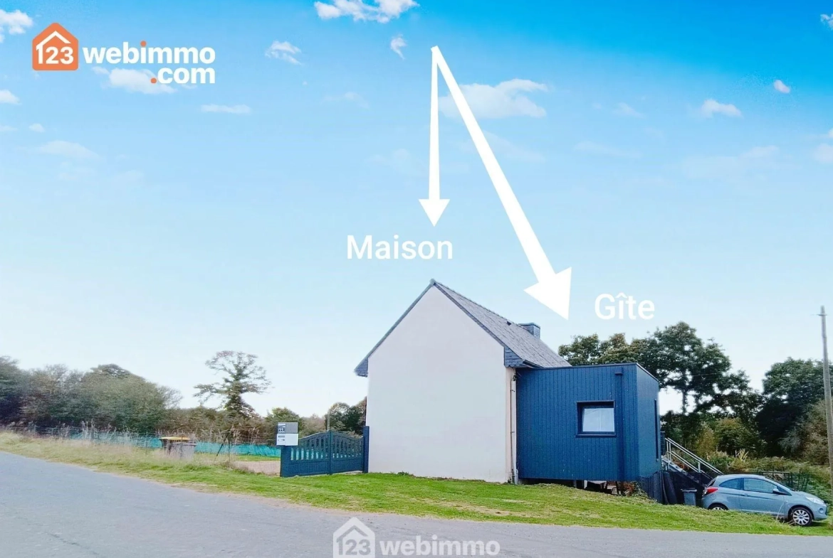 Maison lumineuse avec studio indépendant à Caouënnec-Lanvézéac en vente 
