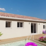 Villa neuve 2 chambres avec garage sur terrain plat à Rilhac-Rancon