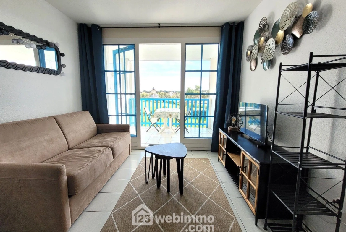 Studio rénové avec terrasse plein sud à Port Bourgenay, proche mer 