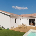 Maison neuve moderne de 95 m² avec 3 chambres et garage à Champcevinel