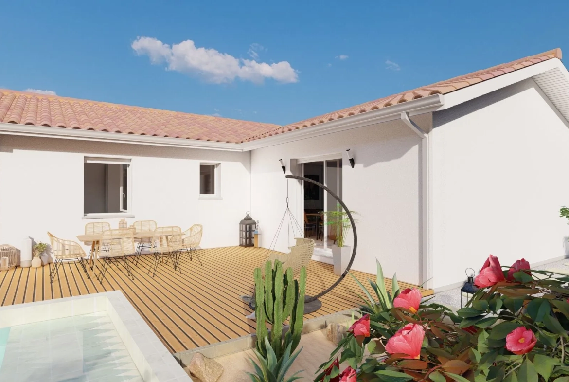 Maison neuve moderne de 95 m² avec 3 chambres et garage à Champcevinel 