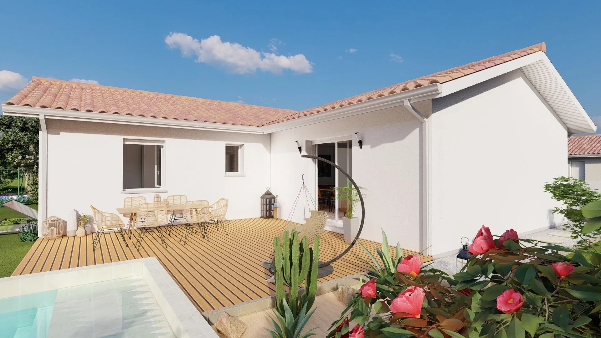 Maison neuve moderne de 95 m² avec 3 chambres et garage à Champcevinel 