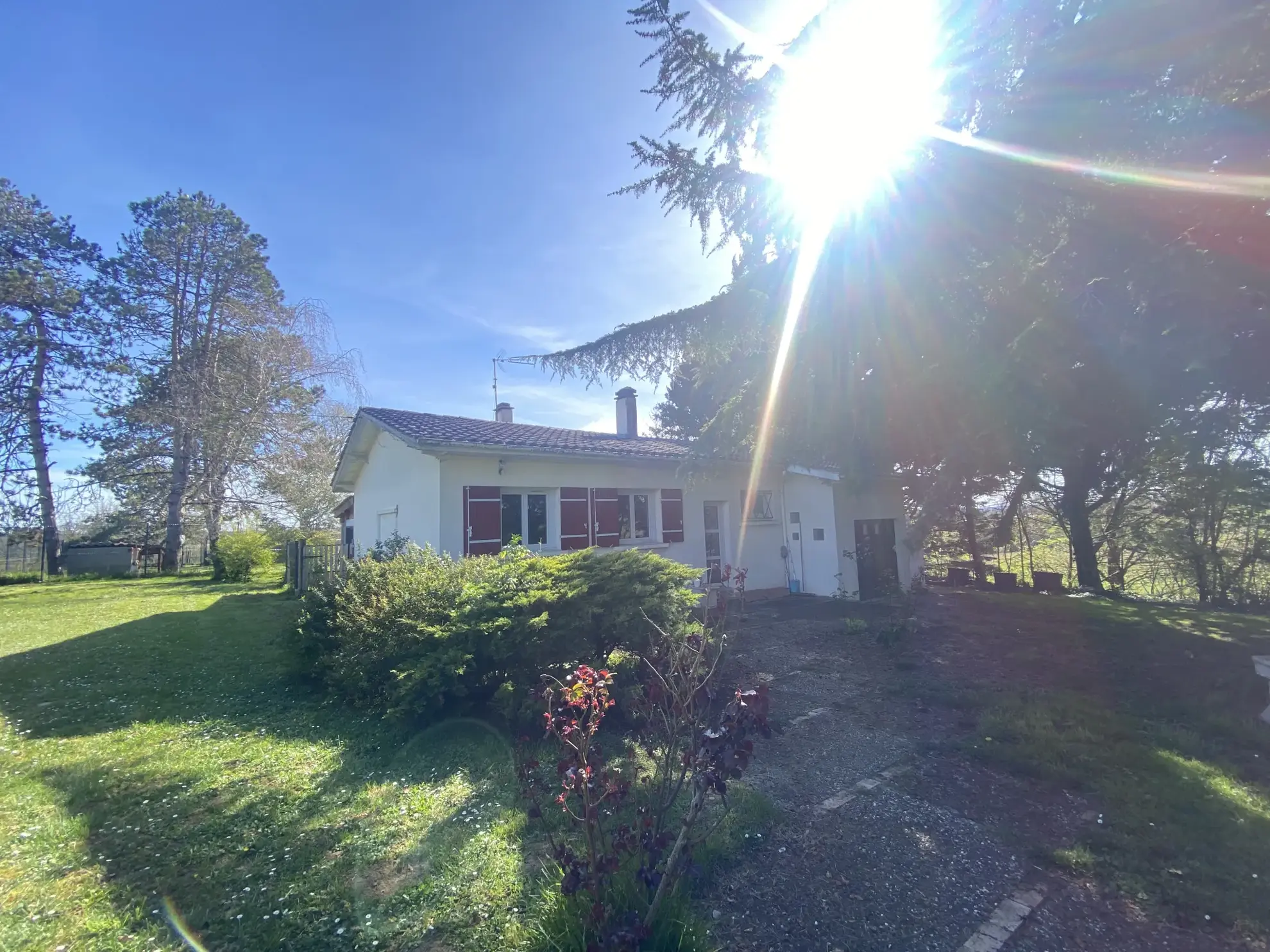 Maison de plain-pied avec dépendances sur 1 hectare à Monségur 