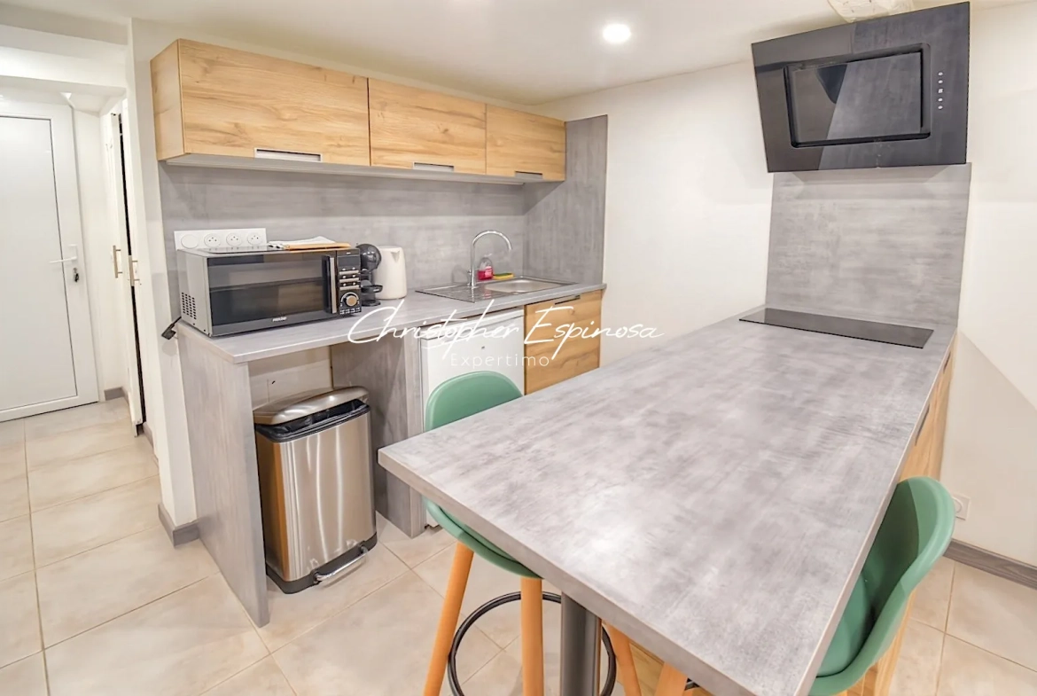 Studio rénové de 20 m² à Antibes, emplacement idéal en centre-ville 