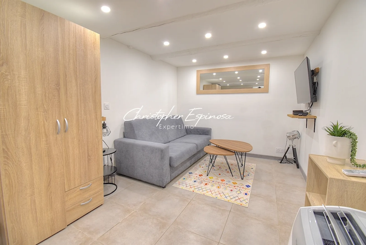 Studio rénové de 20 m² à Antibes, emplacement idéal en centre-ville 