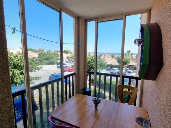 Appartement T2 de 22,54 m² avec vue mer à Saint Pierre La Mer