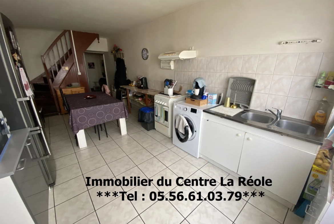 Maison de ville T3 de 73 m² avec cour et cave à La Réole 