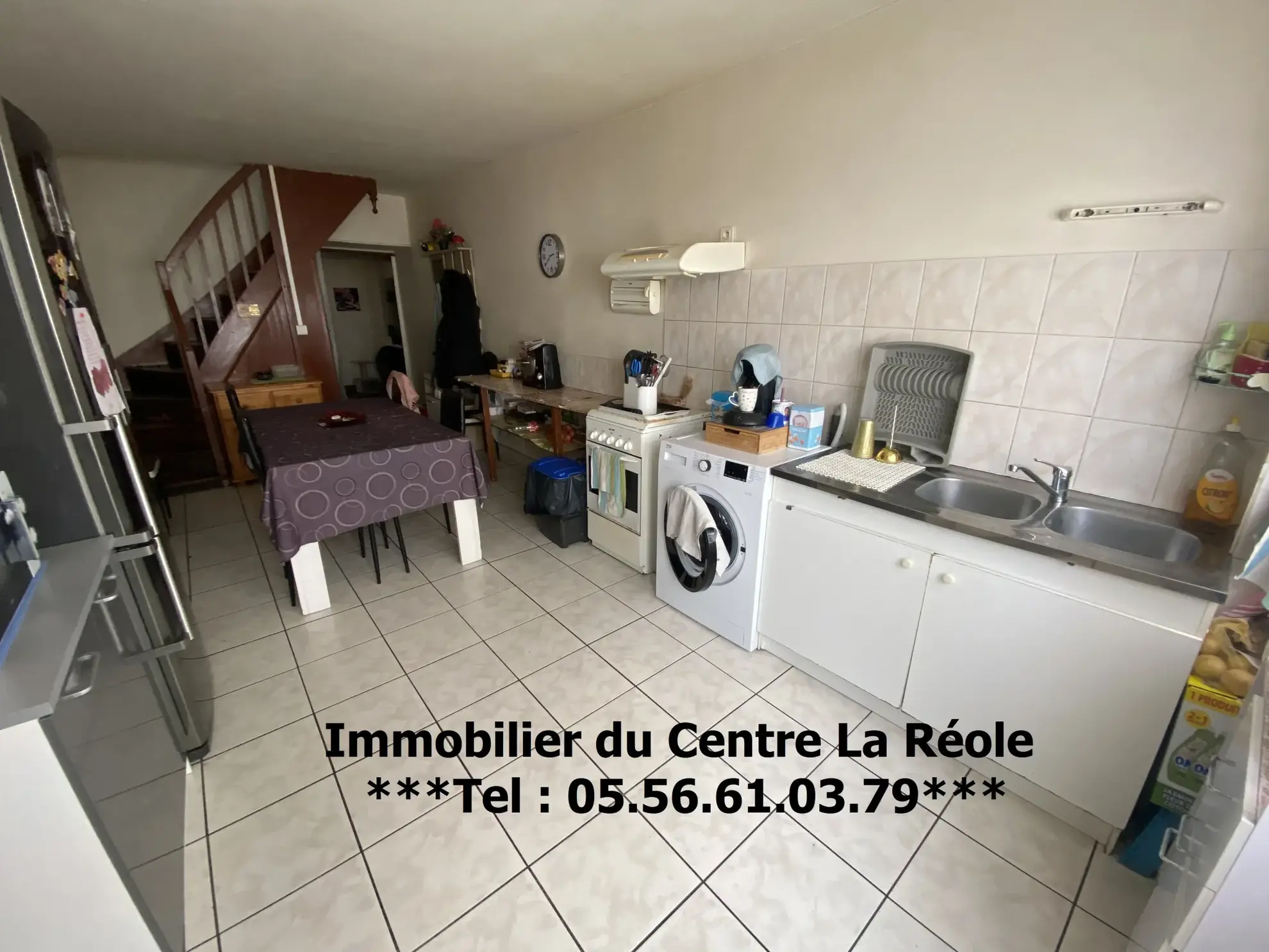 Maison de ville T3 de 73 m² avec cour et cave à La Réole 