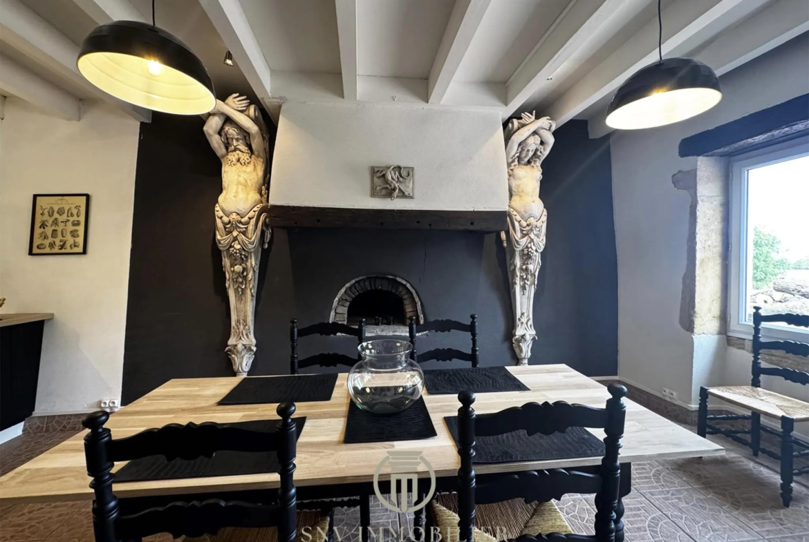 Maison de charme entièrement rénovée avec jardin, garage et dépendances à Lapalisse 