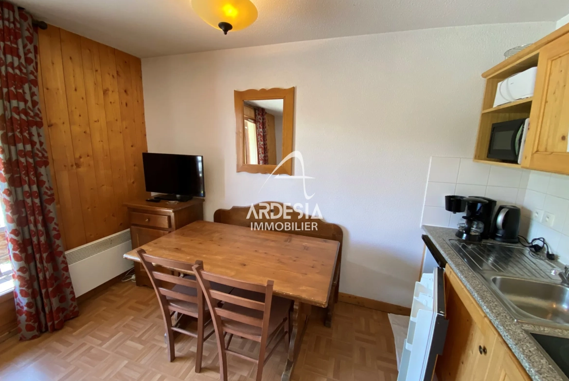 Appartement T2 à Saint-Sorlin d'Arves avec vue, proche pistes et bail commercial en cours 