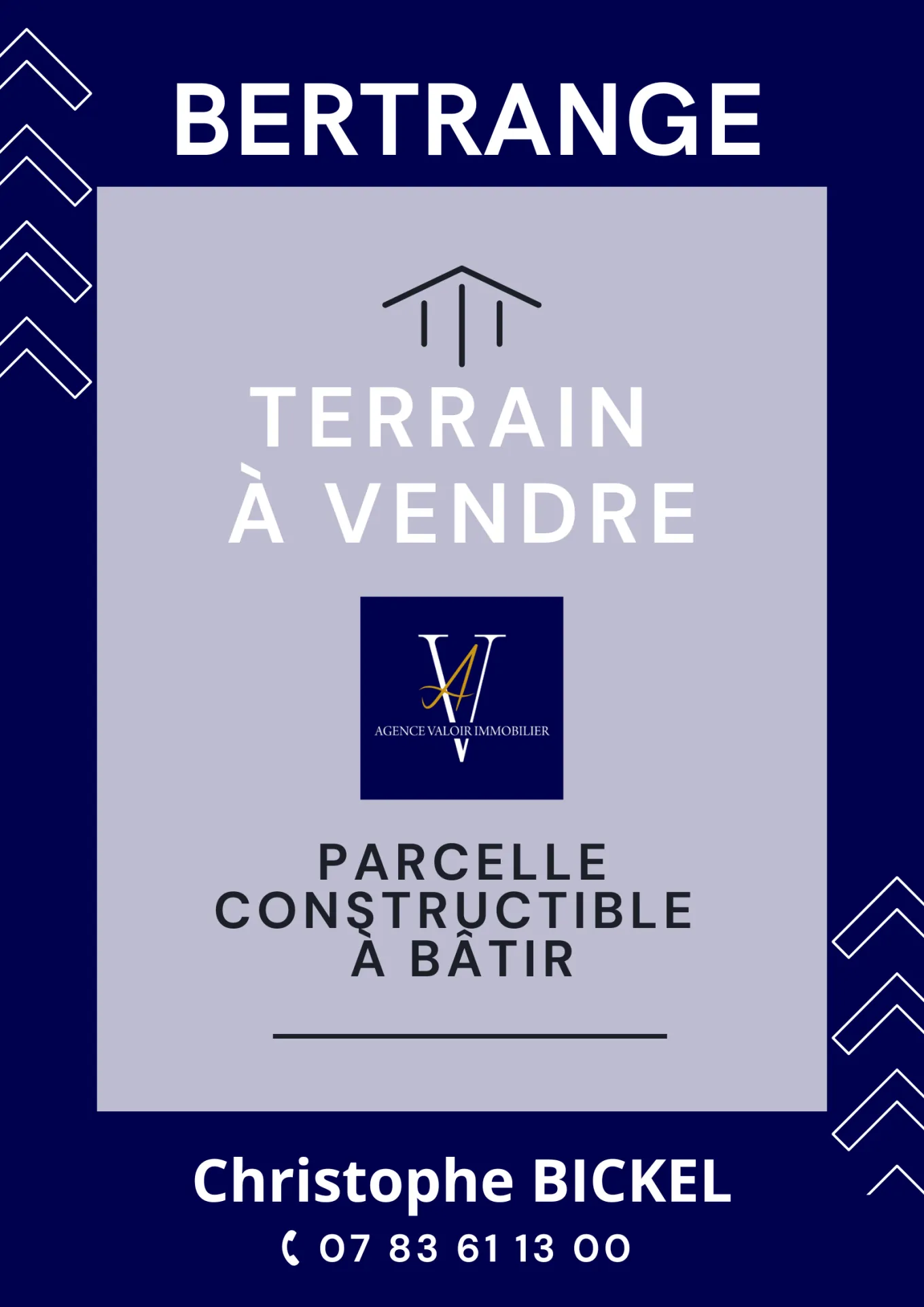 Terrain constructible de 837 m² à Bertrange, proche Metz et Thionville 