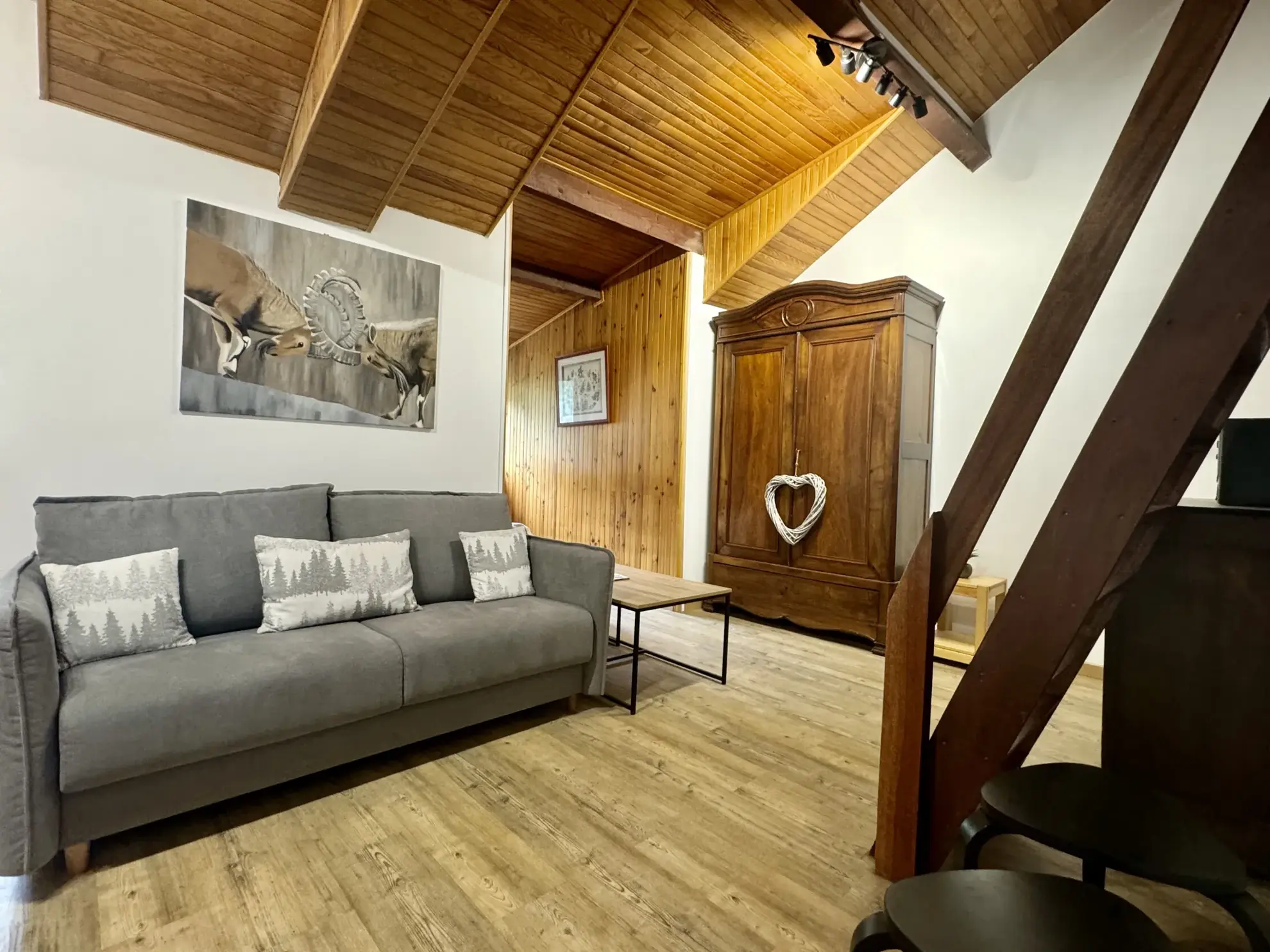 Charmant appartement duplex rénové de 50,38 m² avec vue sur les pistes aux Deux Alpes 