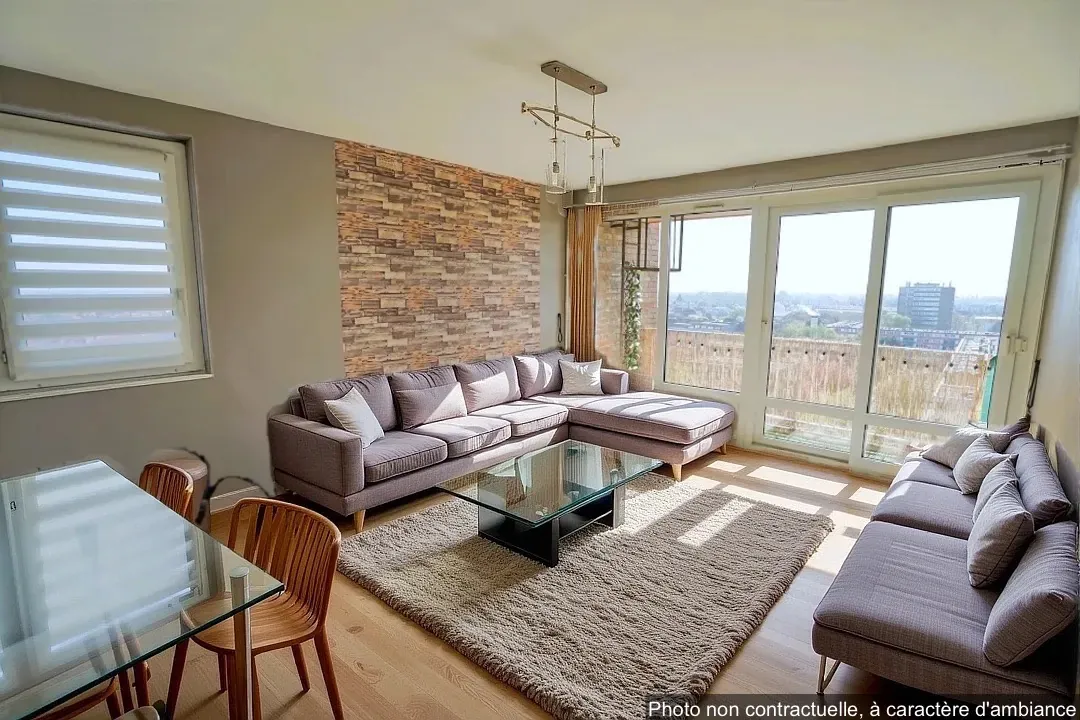 Bel appartement T3 avec balcon à Hem, 65 m², dernier étage