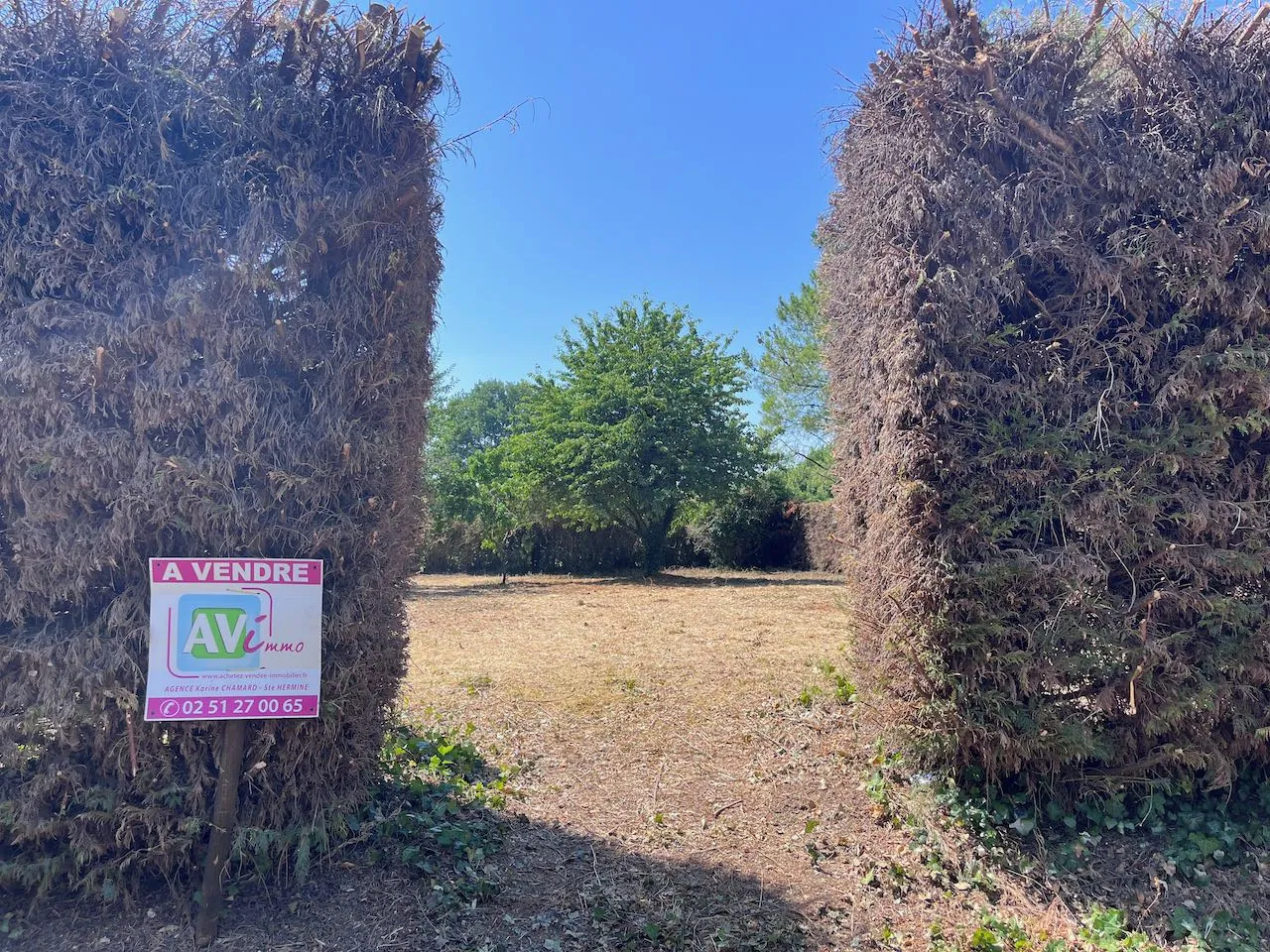 Terrain constructible à Saint-Étienne-de-Brillouet de 797 m², viabilisé et clos 