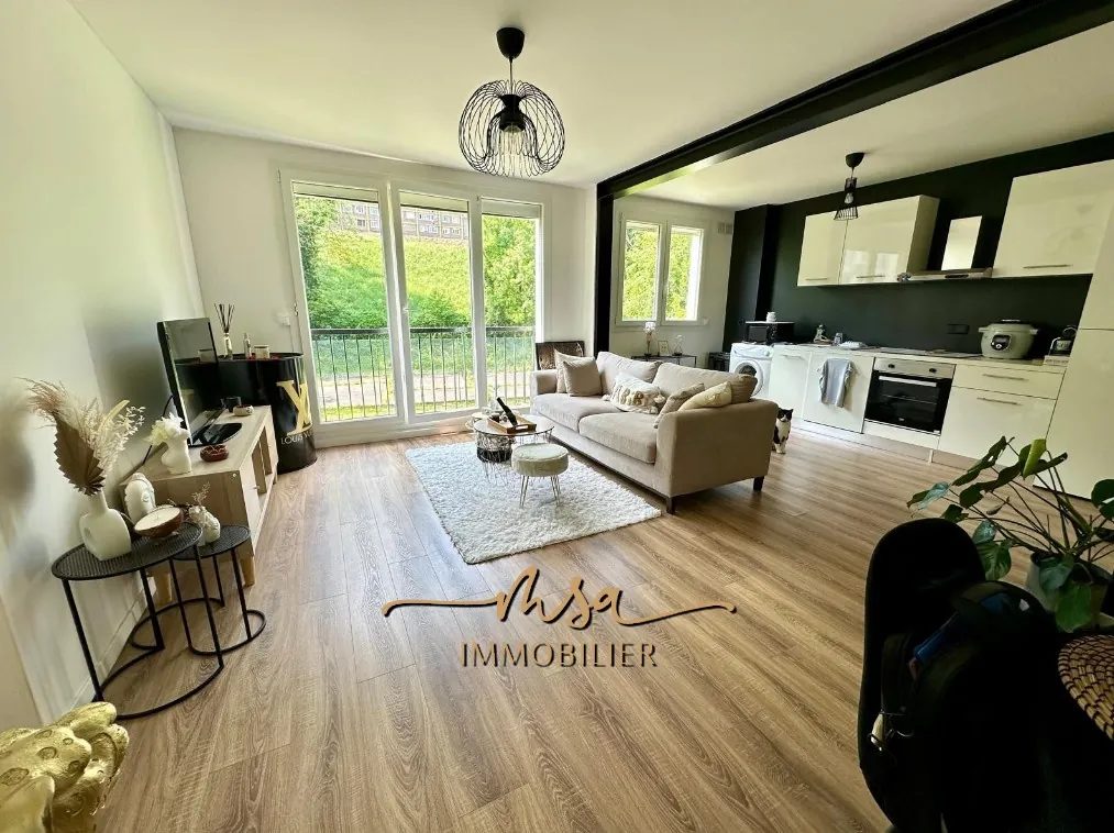 Appartement F2 de 51m² à Rouen Rive Droite avec parking et environnement calme 