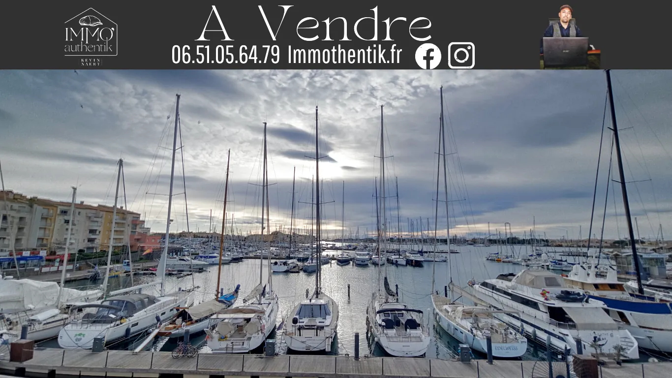 Charmant 2 pièces avec vue sur le port au Cap d'Agde