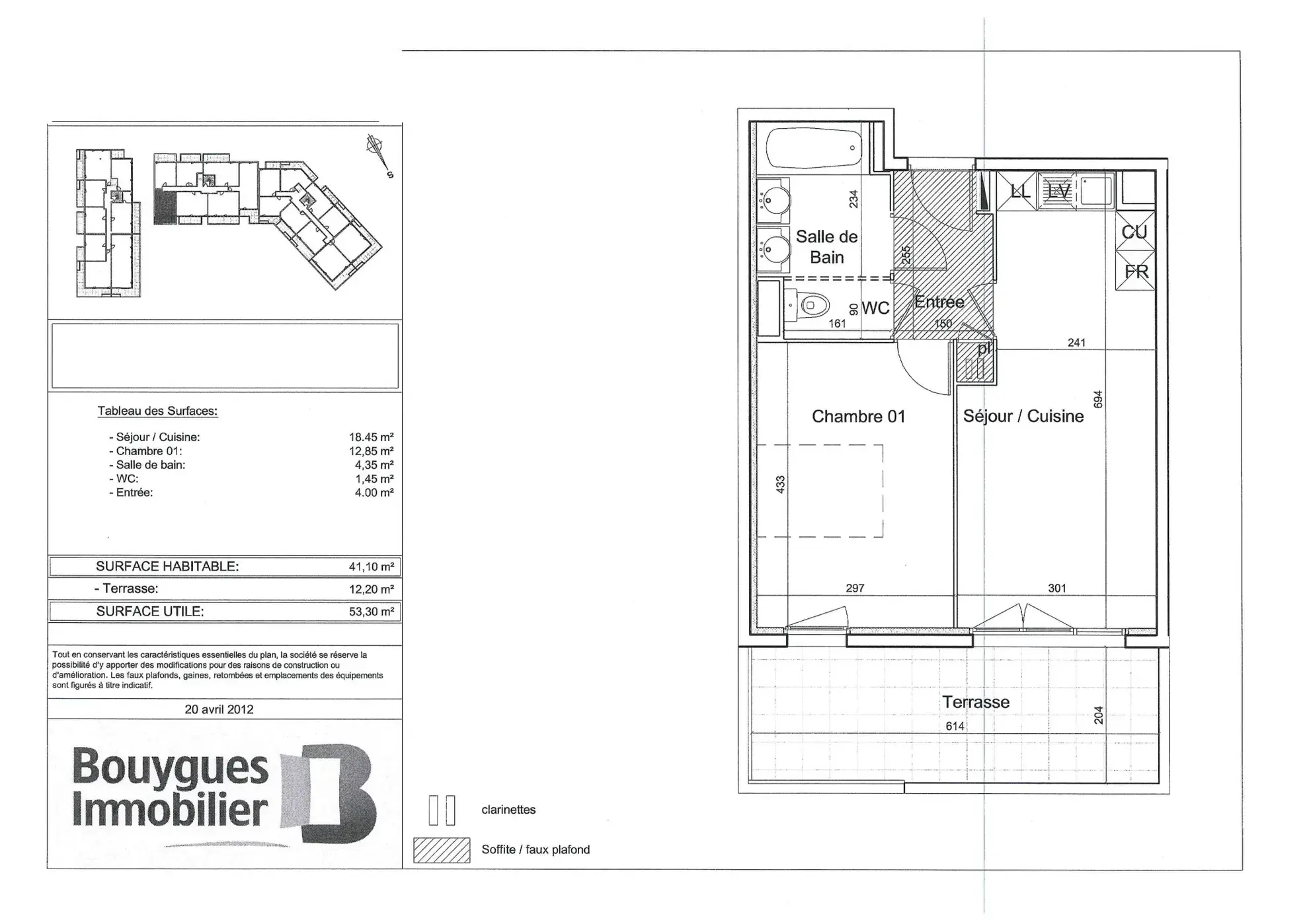 Appartement 2 pièces de 41,1 m² avec terrasse et parking à Juvignac 
